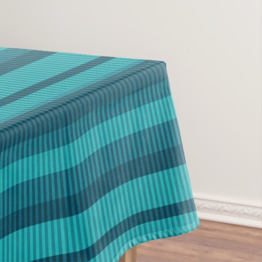 Nappe bleu turquoise nuances rayées motif vertical (In Situ)