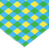 Nappe Bleu Vert Jaune Chèque Plaid Design Motif (Angle)