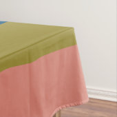 Nappe Bleu, vert olive, rose et crème (In Situ)
