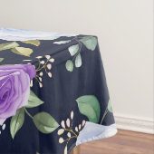 Nappe bleu violet élégant floral noir sol (In Situ)
