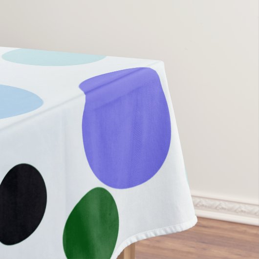 Nappe Bleu Violet Et Vert Pois, (In Situ)