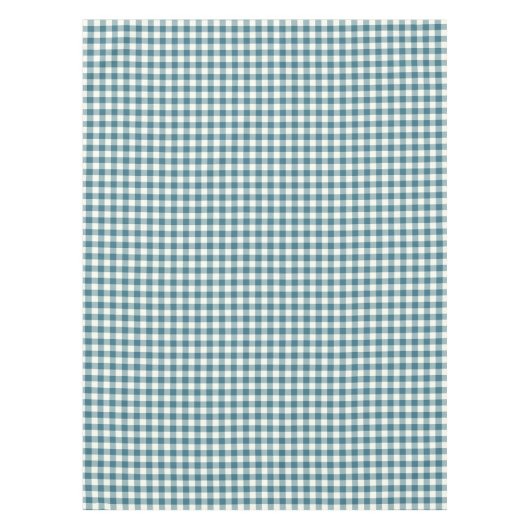 Nappe bleue turquoise de coton de guingan (Devant)