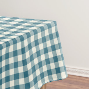 Nappe bleue turquoise de coton de guingan