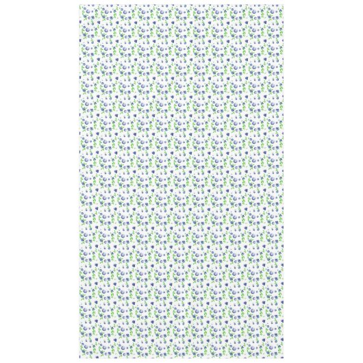 Nappe Bleuets, aquarelle bleuté, art des fruits (Devant)