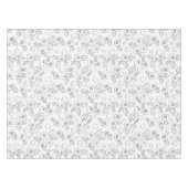 Nappe Bleuets en noir et blanc (Devant (Horizontal))