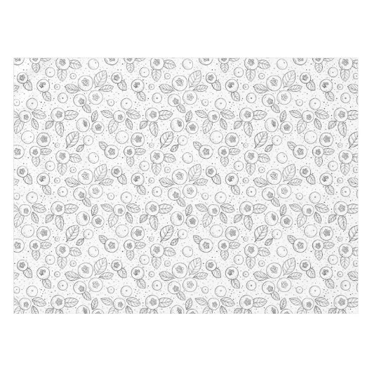 Nappe Bleuets en noir et blanc (Devant (Horizontal))