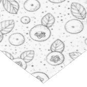 Nappe Bleuets en noir et blanc (Angle)
