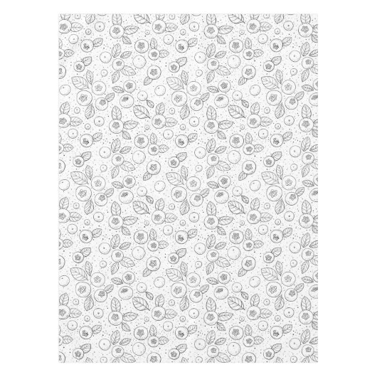 Nappe Bleuets en noir et blanc (Devant)