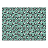 Nappe Blobs atomiques Aqua, Black & White | Mi-siècle (Devant (Horizontal))