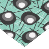 Nappe Blobs atomiques Aqua, Black & White | Mi-siècle (Angle)