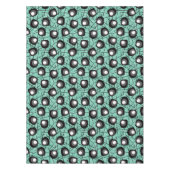 Nappe Blobs atomiques Aqua, Black & White | Mi-siècle (Devant)