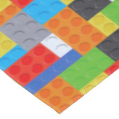 Nappe Bloc de construction rouge bleu vert orange coton (Angle)