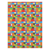 Nappe Bloc de construction rouge bleu vert orange coton (Devant)