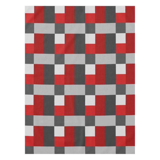 Nappe Bloc de couleur rouge noir et gris (Devant)