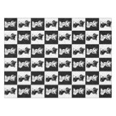 Nappe Bloc de monogramme noir blanc pour chat (Devant (Horizontal))