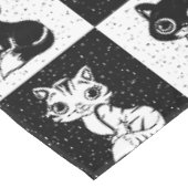 Nappe Bloc de monogramme noir blanc pour chat (Angle)
