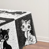 Nappe Bloc de monogramme noir blanc pour chat (In Situ)