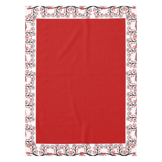 Nappe Blossoms rouges stylisés (Devant)