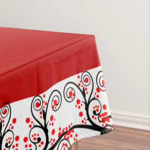 Nappe Blossoms rouges stylisés