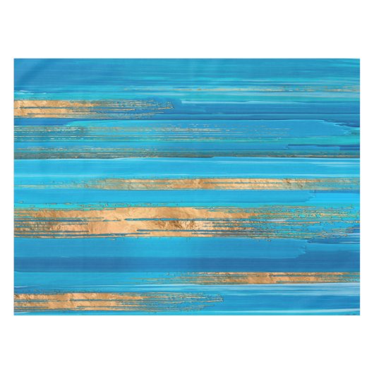 Nappe Blue and Gold lines Abstract N2 (Devant (Horizontal))