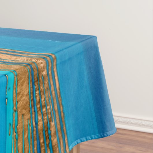 Nappe Blue and Gold lines Abstract N2 (In Situ)