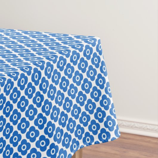 Nappe Blue and white simple floral pattern retro  floral (In Situ)