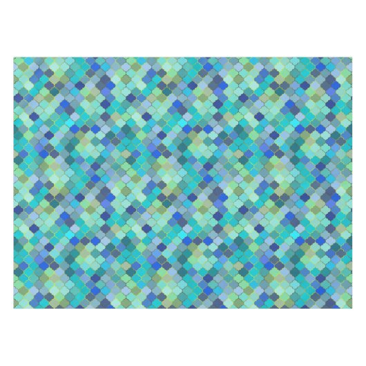 Nappe Blue Aqua Moroccan Mosaic (Devant (Horizontal))