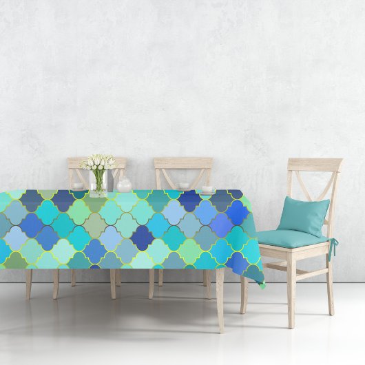 Nappe Blue Aqua Moroccan Mosaic