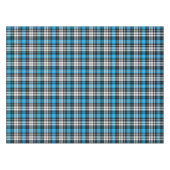 Nappe Blue Black White Plaid Tartan Pattern Design  (Devant (Horizontal))