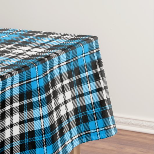 Nappe Blue Black White Plaid Tartan Pattern Design  (In Situ)