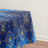 Nappe Blue Decorative Holiday Tablecloth (In Situ)