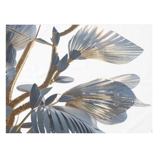 Nappe Blue Floral Design Plant (Devant (Horizontal))