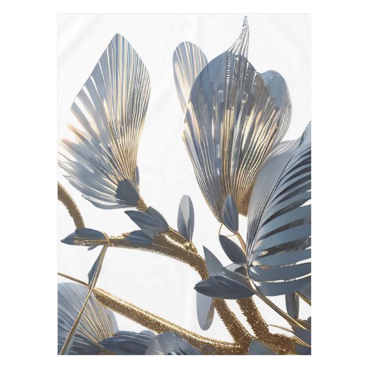 Nappe Blue Floral Design Plant (Devant)