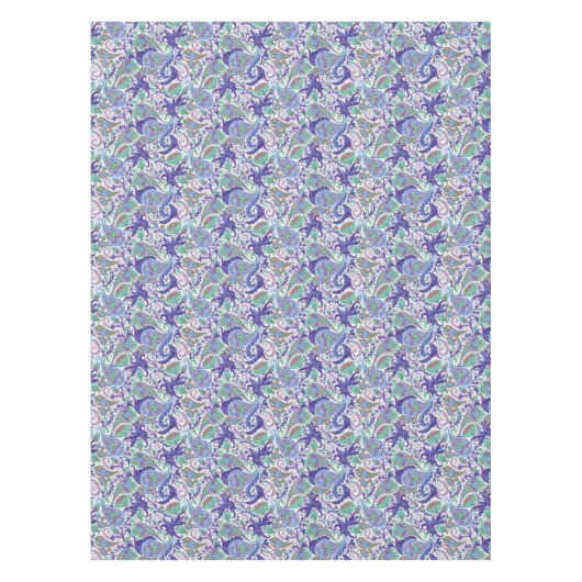 Nappe Blue Floral Paisley (Devant)