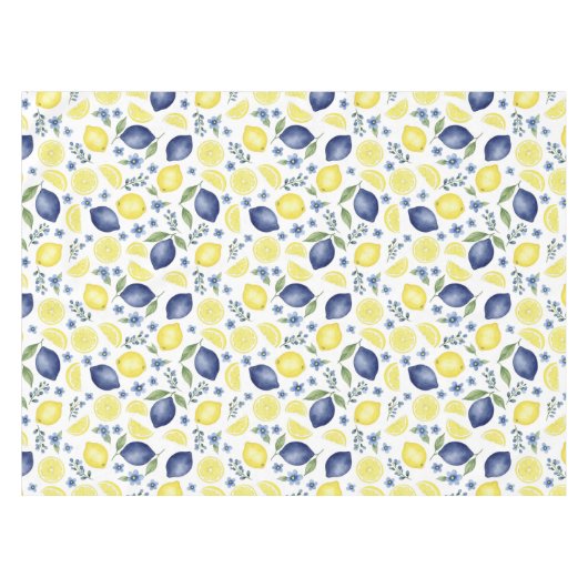 Nappe Blue French Country Lemon Pattern (Devant (Horizontal))