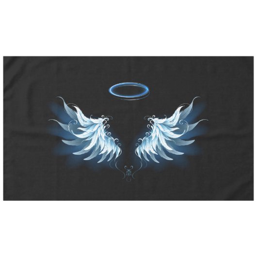 Nappe Blue Glowing Angel Wings on black background (Devant (Horizontal))