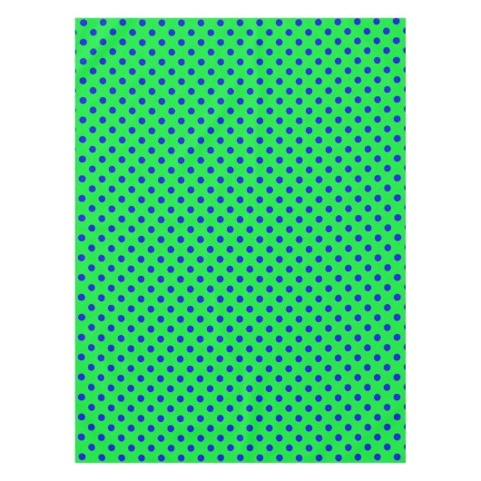 Nappe Blue On Green Polka Dots Pattern Design  (Devant)