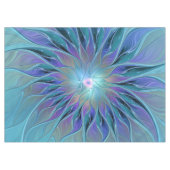 Nappe Blue Purple Flower Dream Abstract Fractal Art (Devant (Horizontal))