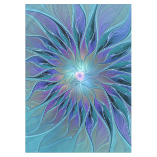 Nappe Blue Purple Flower Dream Abstrait Fractal Art