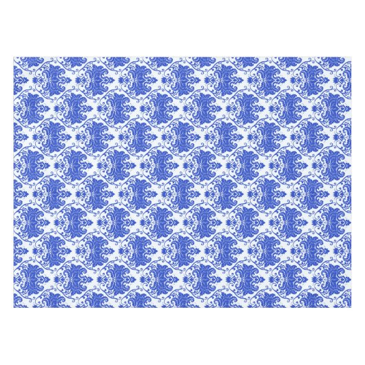 Nappe Blue Royal Damask (Devant (Horizontal))
