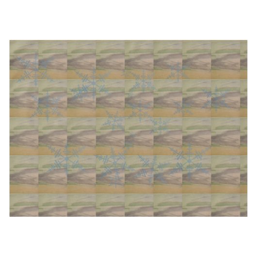 Nappe Blue Snowflakes on the Seashore  (Devant (Horizontal))