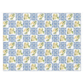Nappe Blue Tile French Country Lemon Pattern (Devant (Horizontal))