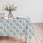 Nappe Blue Tile French Country Lemon Pattern