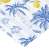 Nappe Blue Toile Palm Trees Lemons Pattern (Angle)