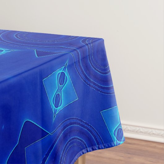 Nappe Blue Turquoise Mandala Flower Art Geometry (In Situ)
