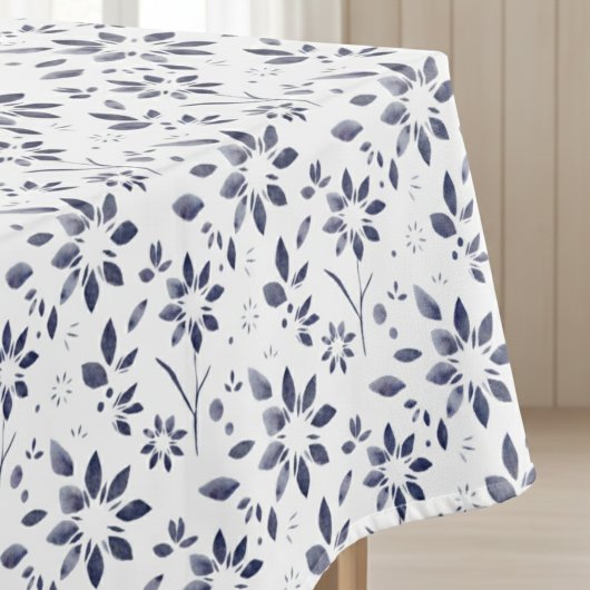 Nappe Blue Watercolor Floral Pattern