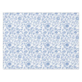 Nappe Blue White Floral Botanical Pattern Modern Boho (Devant (Horizontal))