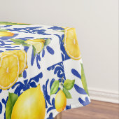 Nappe Blue White Lemon Tile Pattern Mediterranean Citrus (In Situ)