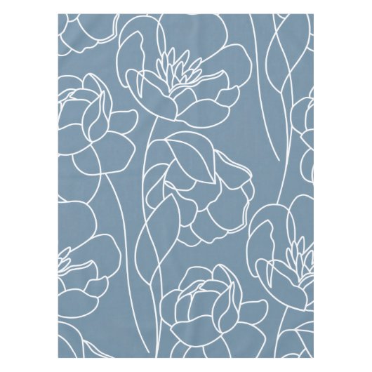 Nappe Blue White Modern Wildflower (Devant)