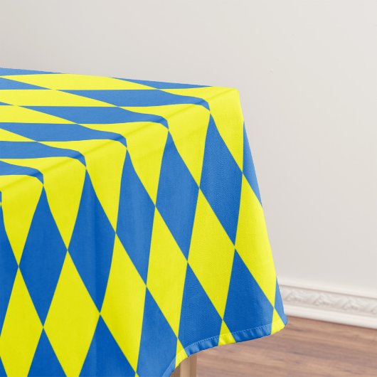 Nappe Blue Yellow Harlequin Checkered Design 
